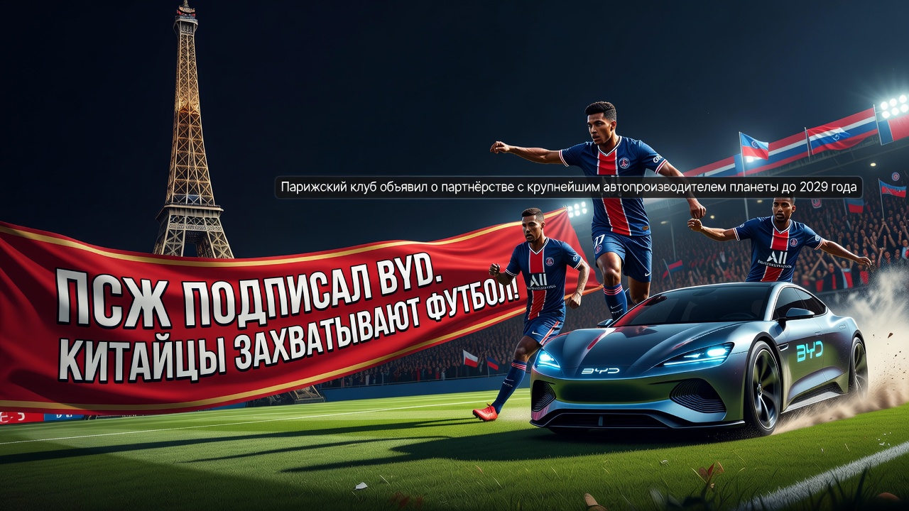 ПСЖ подписал BYD. Китайцы захватывают футбол!